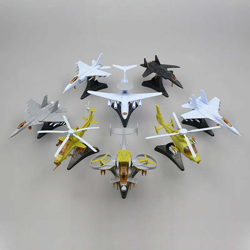 

8 style/lot The 4D assembly model plane blocks J-20 stealth fighter Osprey helicopter toy master airplane model kit collection
