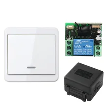 

433 MHz DC 12V LED Mobile Remote Control Switch Wireless Receiver Switch Wall Panel Transmitter No Wire