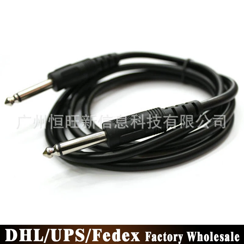 (Wholesale) 100pcs/lot Guitar Audio Cable 6.5 Pairs Of ...