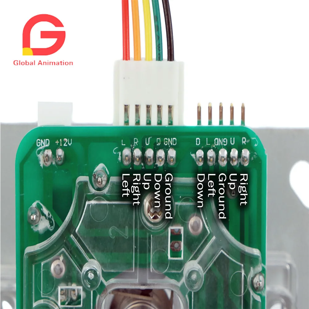 2 предмета 12 V подсветкой светодиодный аркада джойстик переключаемый 2/4/8 способ бойцов Stick консолей