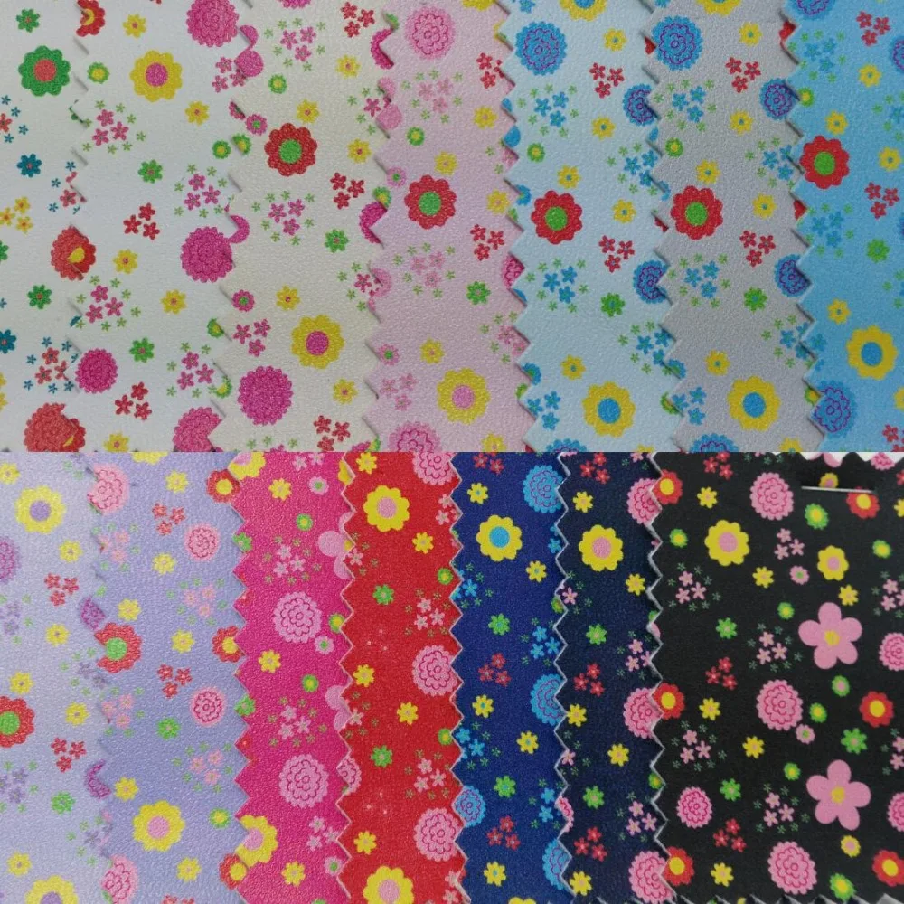 P84 New Floral Fabric Fabric for DIY Leather PU Eco Leather with