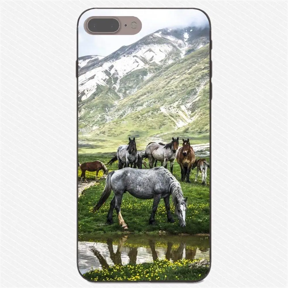 Чехол накладка из ТПУ с рисунком лошади для Galaxy C5 C7 J1 J2 J3 J330 J5 J6 J7 J730 2017 Ace Core Duo Max Mini
