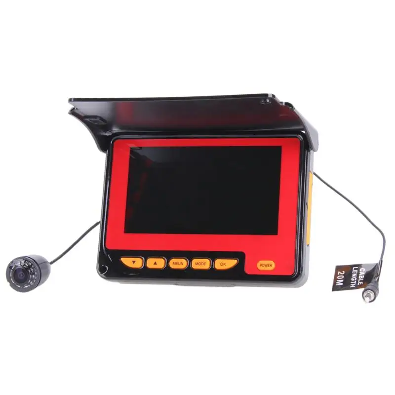 

20M 4.3Inch LCD Monitor Professional TFT Underwater Fishing Camera System HD 1000TV Lines Underwater Camera Monitor With Case