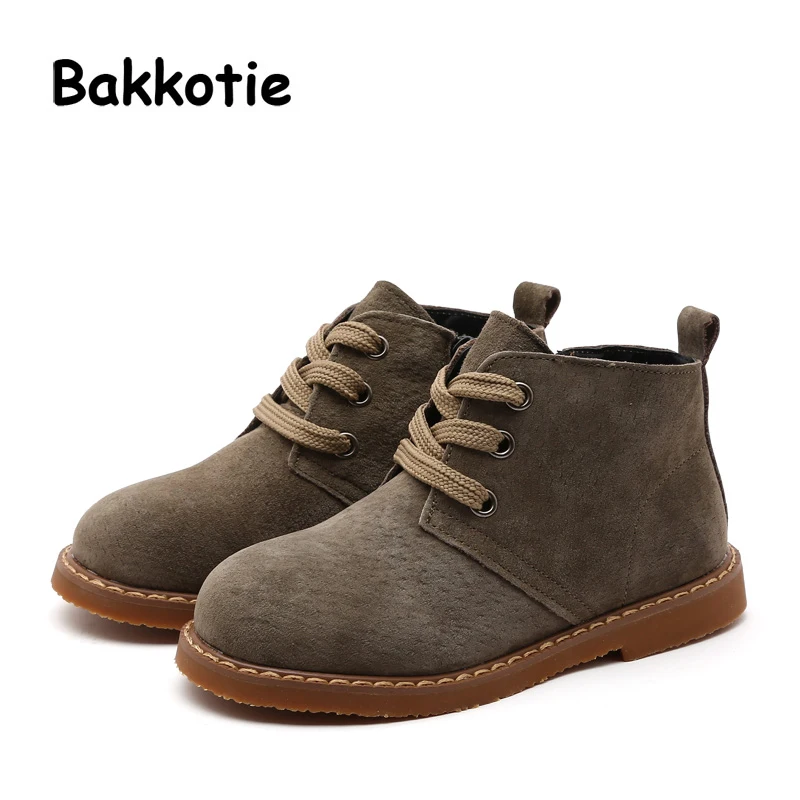 

Bakkotie 2018 Winter Fashion Children Warm Shoes Baby Girl Black Martin Boots Kid Genuine Leather Brand Shoe Boy Mid Calf Shoes