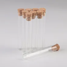 5ml 12*75mm Small Glass Test Tube Vials Jars With Corks Stopper Empty Glass Transparent Mason Jars Bottles 100pcs Free Shipping