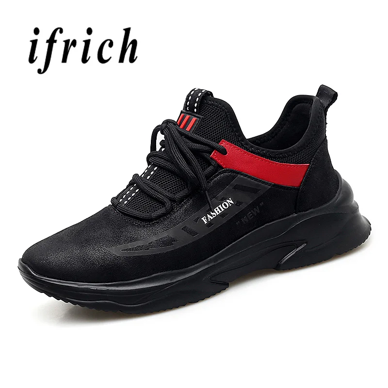 

Spring Youth Casual Shoes For Men Fashion Weight Light Mens Walking Shoes Black Men Lace Up Sneakers Original Leather Male Shoes