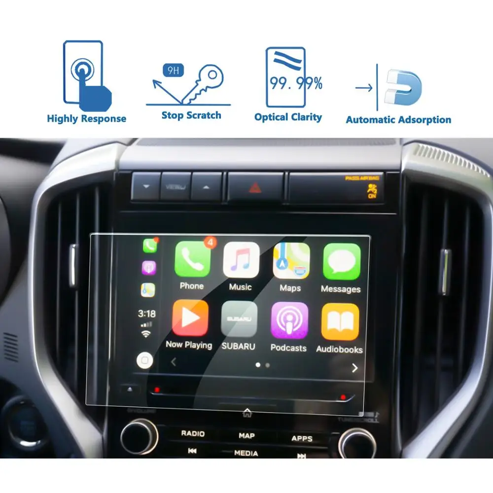 RUIYA Защита экрана для Subaru восхождение Starlink 8-дюймовый навигационная сенсорный экран, 9 H закаленное стекло экрана Защитная пленка