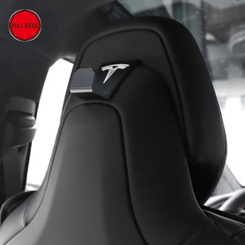 Us 24 69 1 Pc Car Seat Back Headrest Mount Hanger Holder Storage Hook Clip With Tesla Logo For Tesla Model S Model X Interior Accessories In Auto