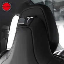 1 pc Car Seat Back Headrest Mount Hanger Holder Storage Hook Clip with Tesla Logo for Tesla Model S Model X Interior Accessories