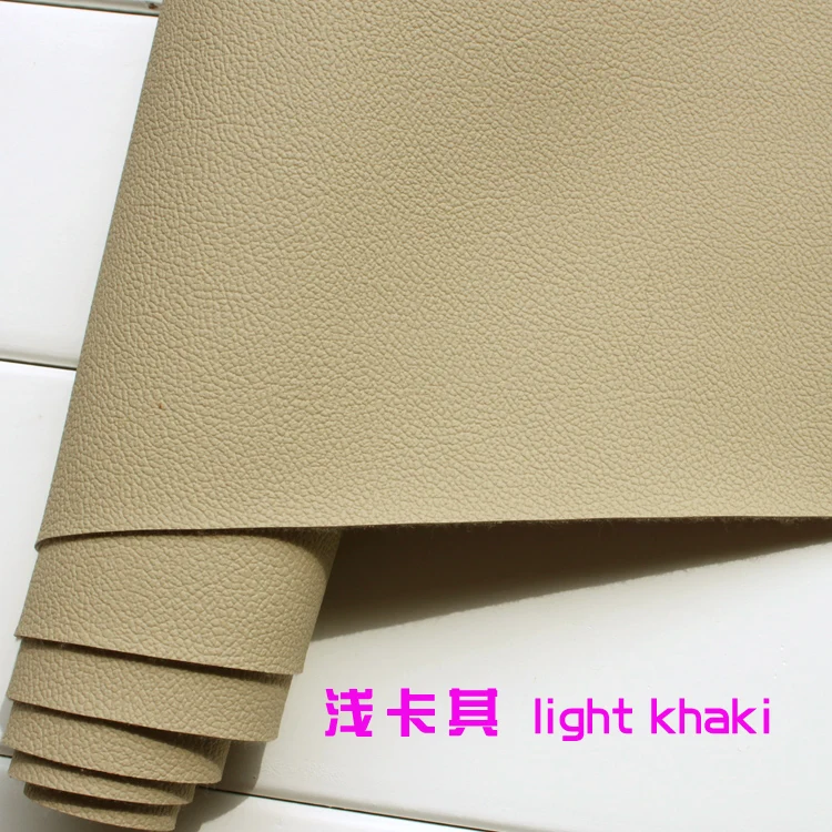 Light Khaki Thick Faux Leather Fabric Imitation PU leather Car Interior
