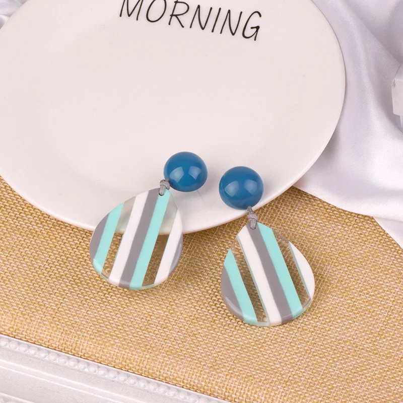 Guanlong Classic Fashion Resin Earring for Women Big Long Round Geometric Acrylic Drop Earring for Girls Elegant Wedding Jewelry (1)