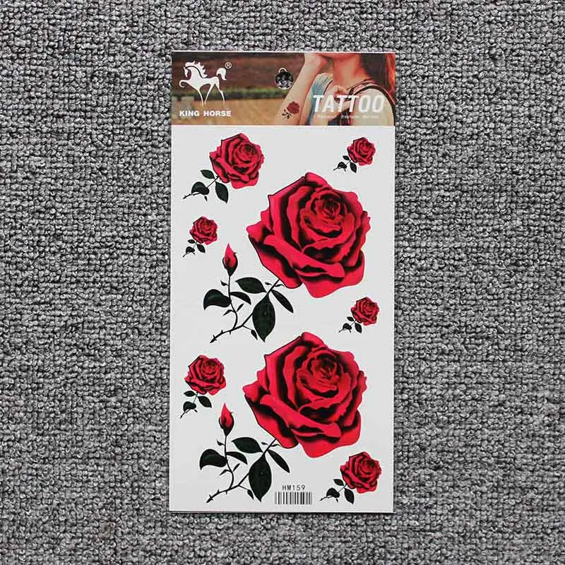 الملونة جميلة الأحمر روز الفن الجسم للماء وهمية الوشم جميل للمرأة فلاش TemporaryTattoo ملصقات 10*20 سنتيمتر KD159 الملونة جميلة الأحمر روز الفن الجسم للماء وهمية الوشم جميل للمرأة فلاش TemporaryTattoo ملصقات 10*20 سنتيمتر KD159