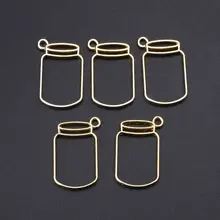 5 шт. плавающие бутылки металлический каркас полые подвесные оправы УФ смола для изготовления ювелирных изделий