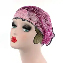 Для женщин мусульманских стрейч тюрбан шляпа капот химио Кепки выпадения волос платок тюрбан