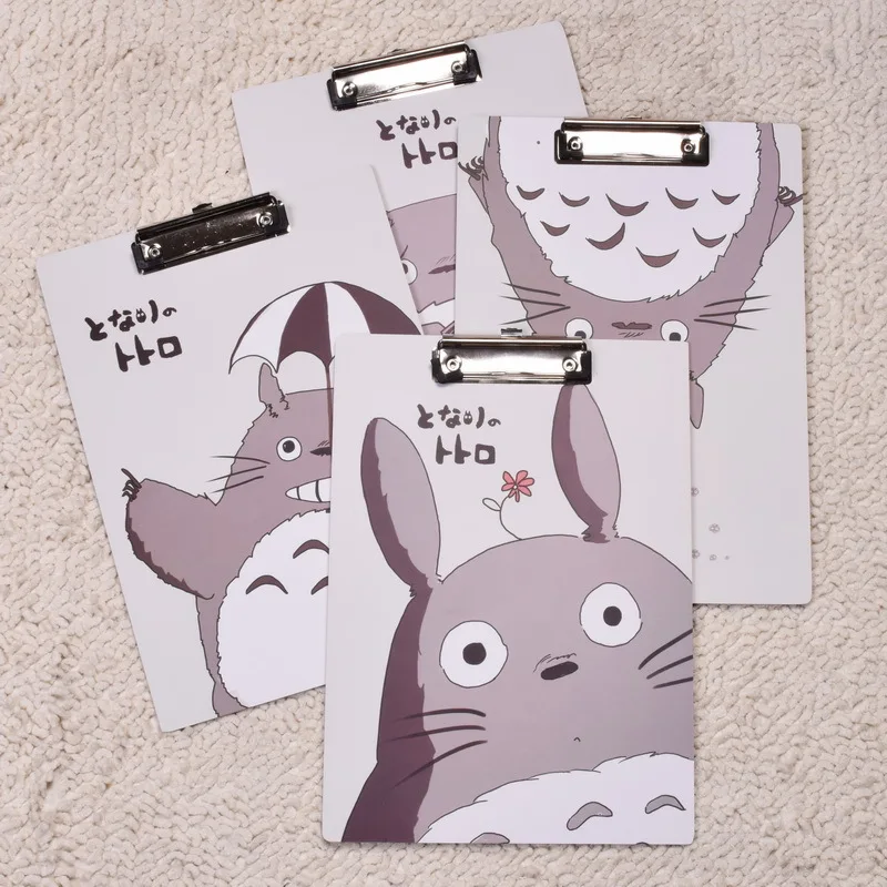 

Cute Mini Paper A4 File Folder Animal Cartoon Totoro Cat Writing Board Clip File Kids Gift School Office Business Supplies