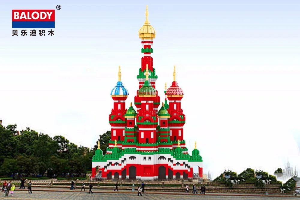 Архитектура знаменитого собора Василия строительные блоки игрушки алмазные блоки Diy кирпичи развивающие игрушки для детей