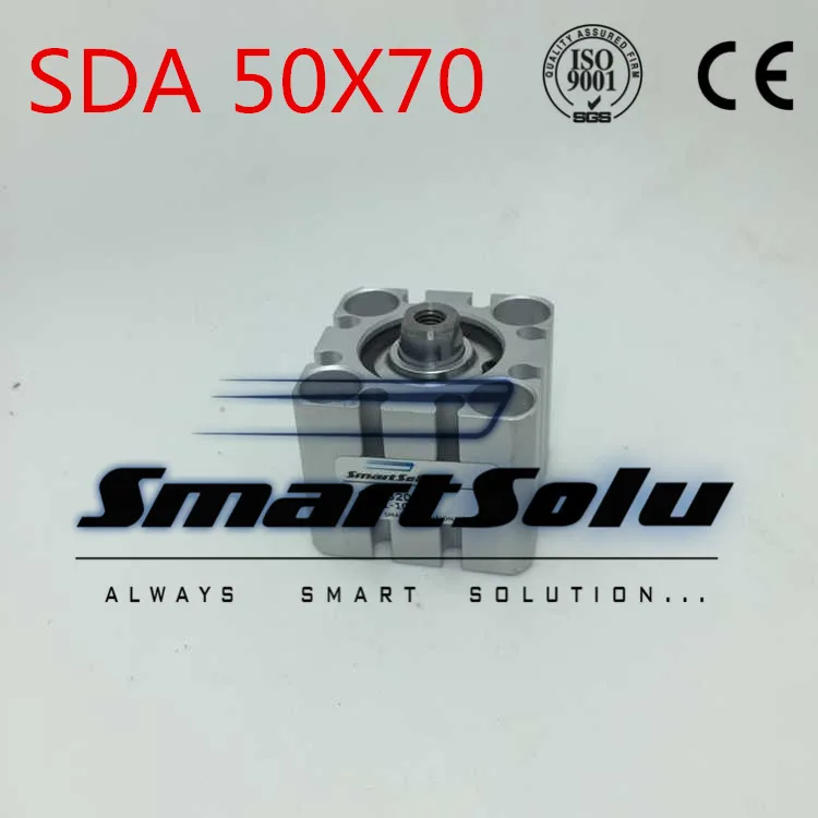 

Free Shipping 50mm Bore 70mm Stroke Pneumatic Compact Cylinder Airtac Type SDA 50X70