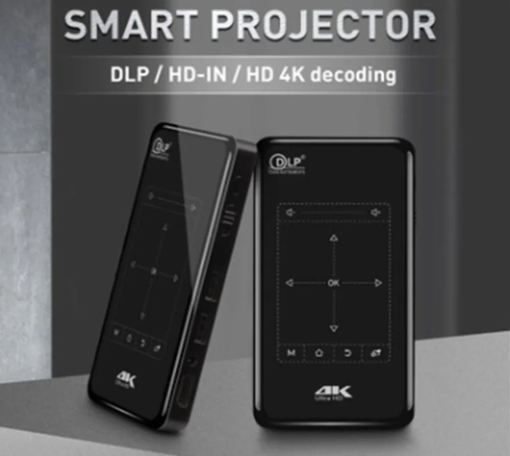 Звук Шарм мини проектор для Android S7 встроенный wifi Bluetooth 4000 мАч батарея HDMI вход