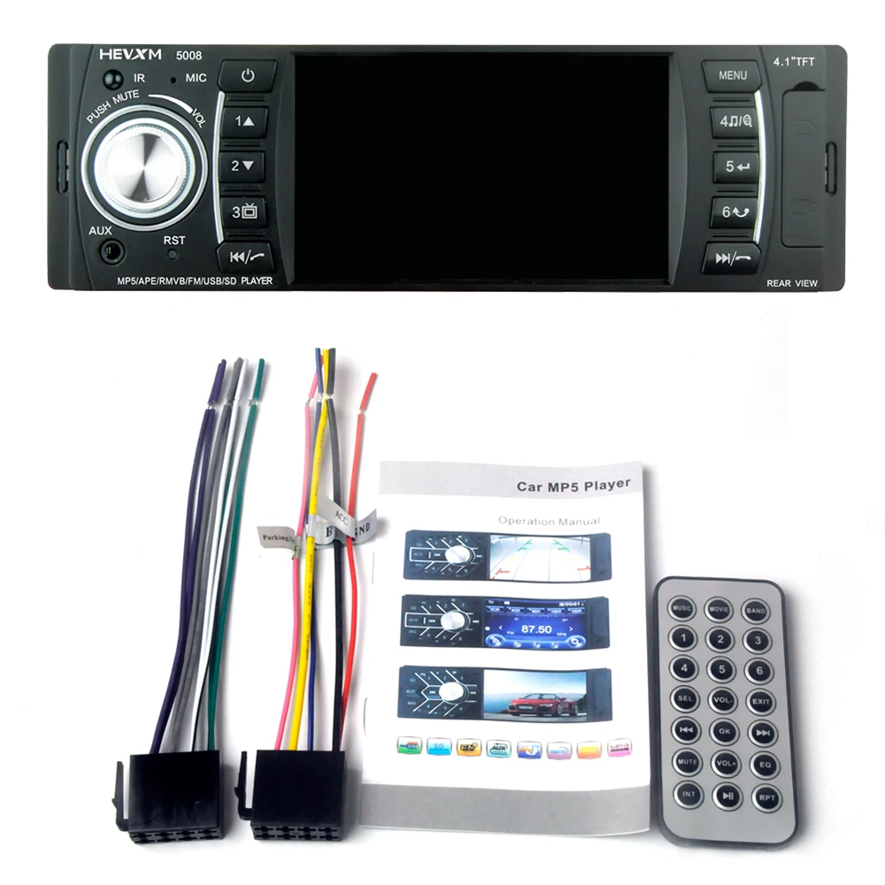 Автомобильный видеоплеер 4 1 дюймовый TFT LCD экран MP4 MP5 плеер Bluetooth стерео радио FM
