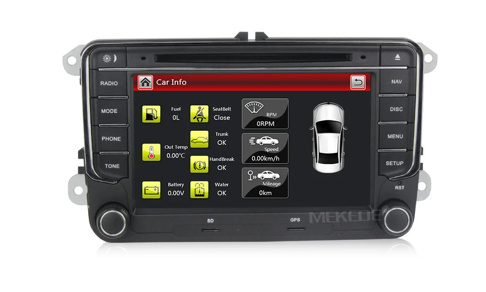 Flash Deal Hot selling! original VW button Car stereo head unit navigation GPS DVD player for VW Skoda Octavia/Fabia/Rapid/Yeti/Superb/Seat 17