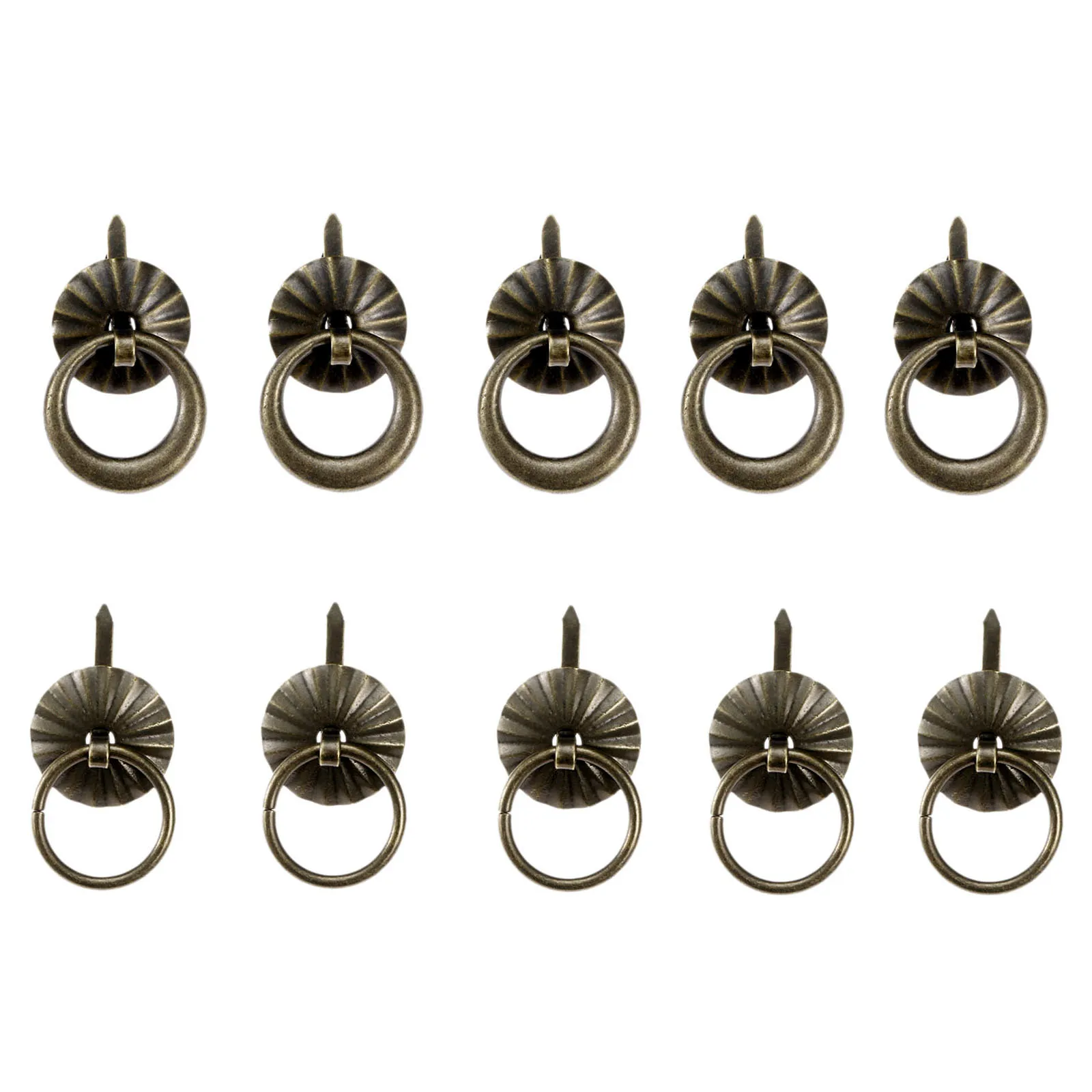 

DRELD 5Pcs Vintage Cabinet Knobs and Handles Furniture Pin Knobs Kitchen Drawer Cupboard Ring Pull Handles Furniture Fittings