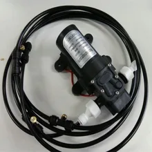12V DC High Pressure Misting System 5L/min with 6pcs brass misting nozzles misting system 12V DC High Pressure Misting System 5L/min with 6pcs brass misting nozzles misting system