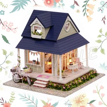 Миниатюрный Кукольный дом велосипед Ангел двойной уютный маленькая вилла кукольная мебель ремесла взрослые игрушки для подростков модель строительные наборы