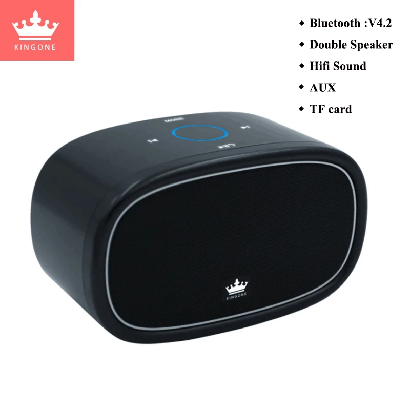 

Kingone K55 Bluetooth Speaker Elegant Dual Speaker surrounded heavy bass mini wireless home speaker TF Card MP3 Player Handsf