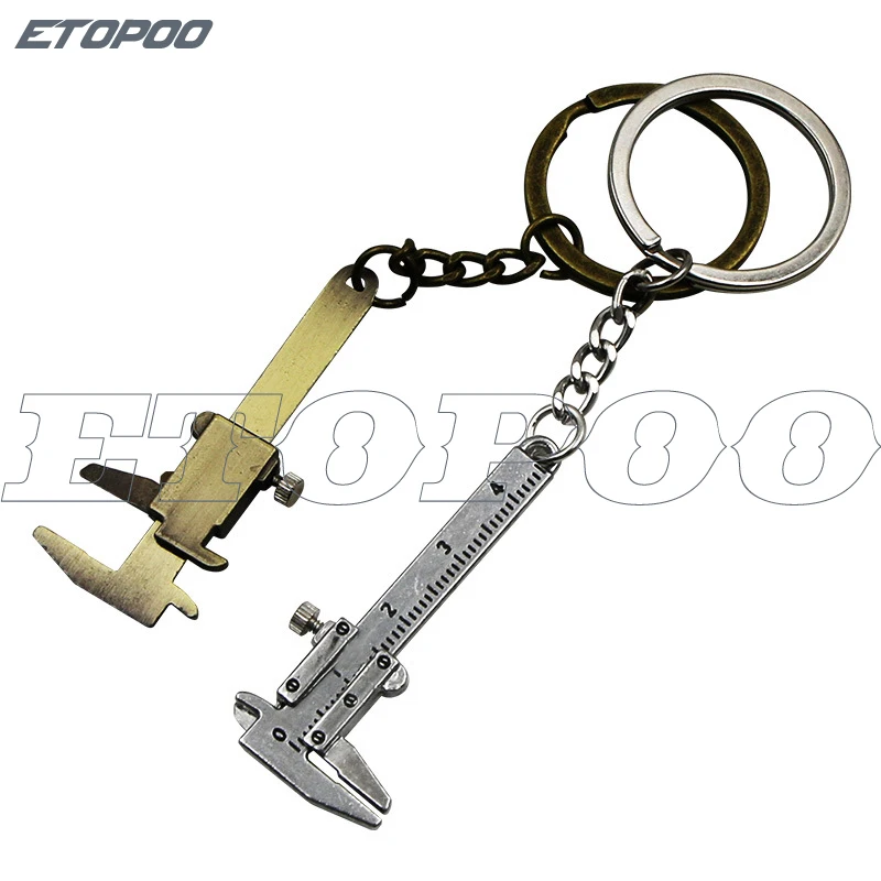 1Pcs New Mini Vernier Caliper Keychain Zinc Alloy Chain Tool Pendant Portable | Инструменты