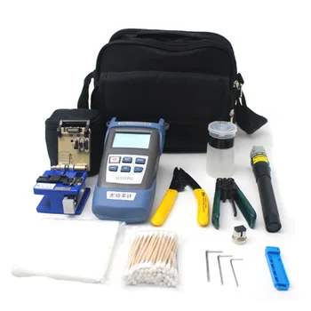 

Free shipping/FTTH Tool Kit with Fiber Cleaver Optical Power Visual Fault Locator Wire stripper,FTTH Fiber Optic Cold