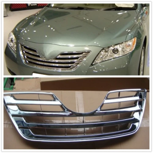 Хром/черный ABS Передняя решетка гриль бампер подходит для Toyota Camry ACV40 2007 2008