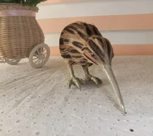 12cm kiwi bird hard model polyethylene furs handicraft Figurines Miniatures home decoration toy gift a2877