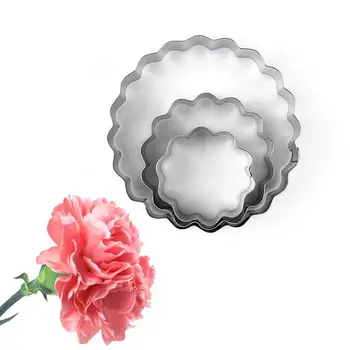 

3pcs/set Flower Cookie Mold Stainless Steel Carnations Wedding Cake Decor Sugarcraft Biscuit Cutter Baking Cookie Tools