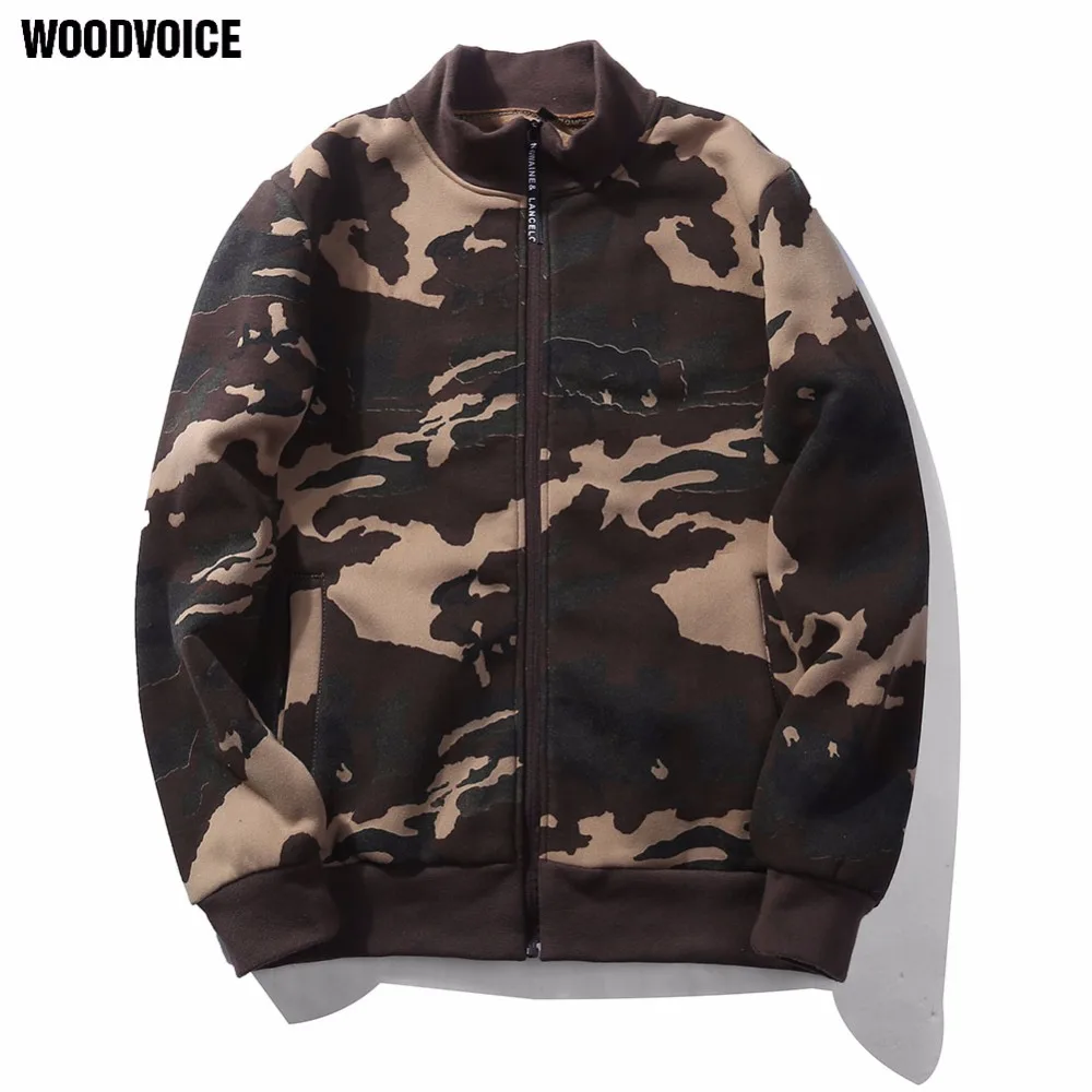 

Woodvoice Brand US/Euro Size Men Army Green Zipper Military Hooded Sweatshirt Mens Camouflage Letter Printing Capucha Homme WY14