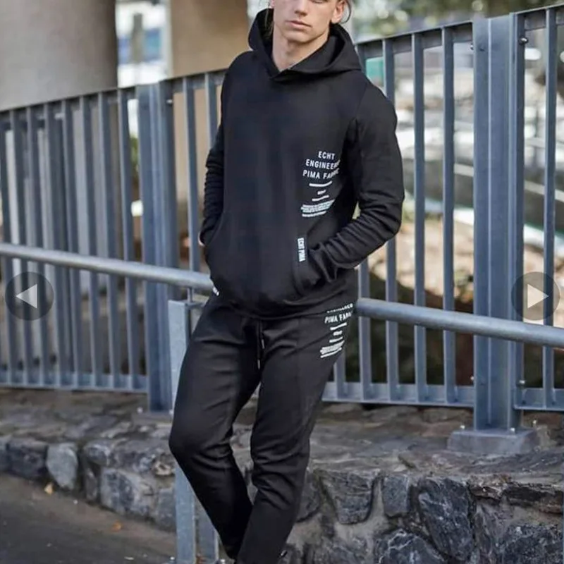 

Men's Sets 2019 Fashion Sportswear Tracksuits Sets Men's Hoodies+Pants casual Outwear Suits hot new set