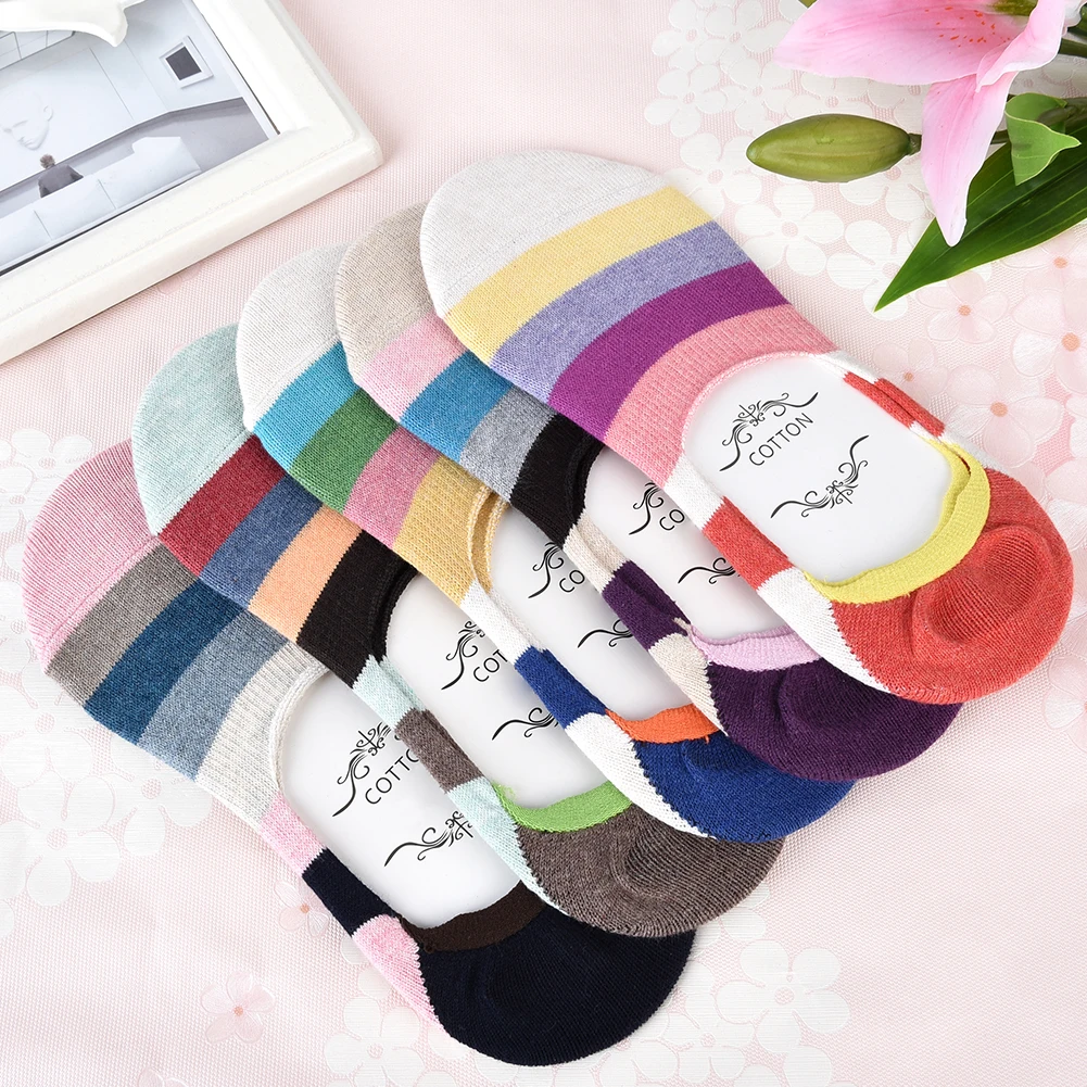 Fitibest5 Pairs Women No show Socks Invisible Socks No slip Low Cut