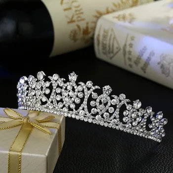 

new crystal tiara bride wedding hair jewelry bridal crown crystal fashion accessories wholesale