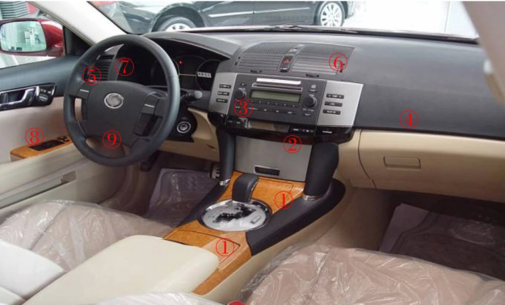 Для Toyota Mark x eiz 2005-2009 внутренняя Центральная панель управления дверная ручка наклейки из углеродного волокна наклейки аксессуары для автомобиля