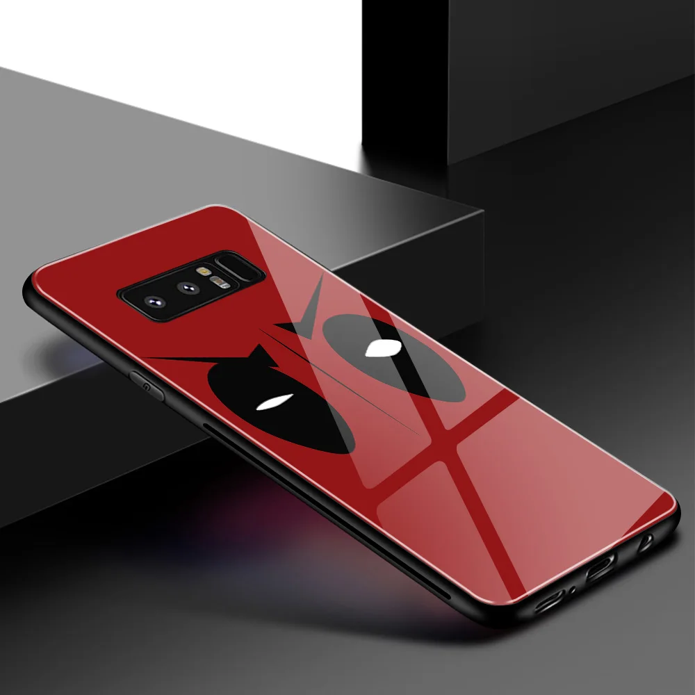 Для samsung S8 чехол Marvel Deadpool жесткий чехол из закаленного стекла для samsung Galaxy Note 8 9 10 S8 S9 Plus S10 plus S10 Lite - Цвет: 02543