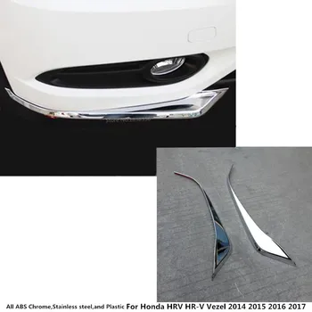 

Car Front Side Bumper Corner Protection Trim Frame ABS Chrome Parts 2pcs For Honda HR-V HRV Vezel 2014 2015 2016 2017 2018