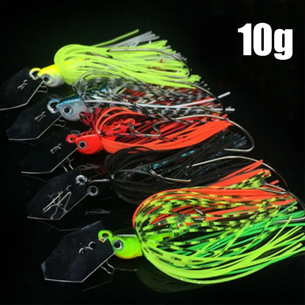 1Pcs 10g Spinner Bait Fishing Lure Wobbler Spinner Lure 5 Colors