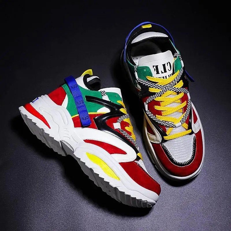 

Plus Size Men Casual Shoes Fashion Men Sneakers Lace-up Men Shoes Breathable Platform Sneakers Trainers Footwear Chaussure Homme