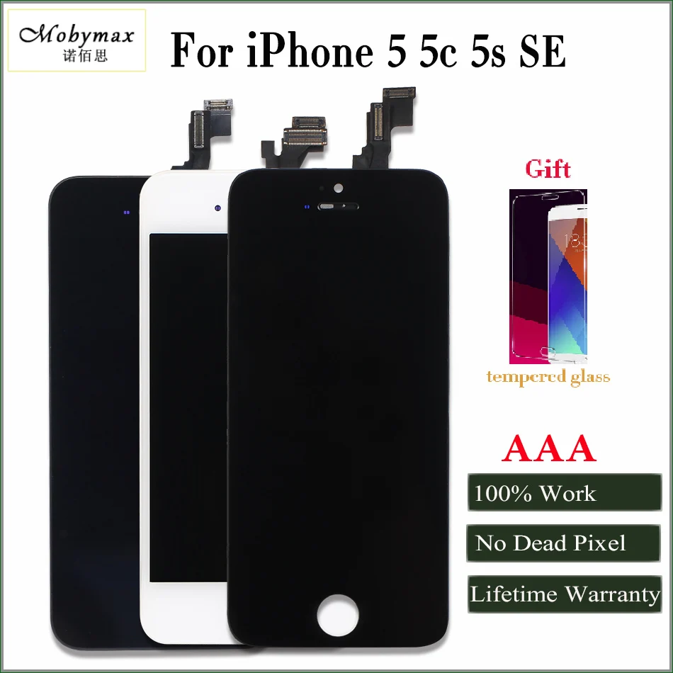 Mobymax Promotion LCD Screen Display For IPhone 45 5S 5C SE Touch Glass Digitizer Assembly Replacement