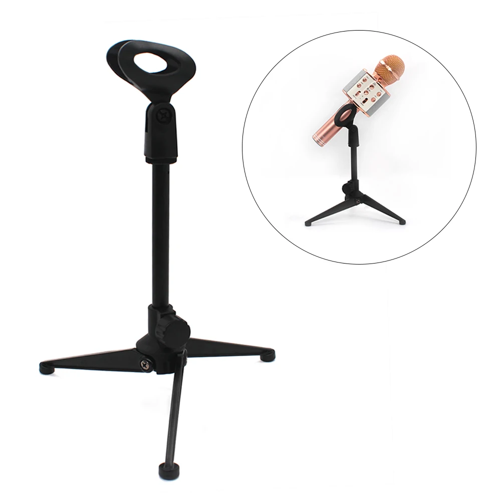 

Live video Show Microphone speaker stand Mini Portable Table Karaoke wirless microphone holder Tripod Foldable Desktop for WS858