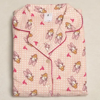 

New arrival women pajama sets candy color with cute ducks printed sweet pyjamas top quality for ladies