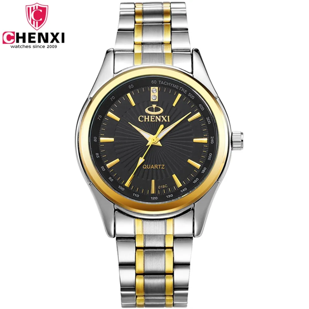 

CHENXI Brand Fashion Luxury Watch Men Casual Stainless Steel Gold Gift Clock Quartz Male Wristwatch Relogios Masculinos Famosas