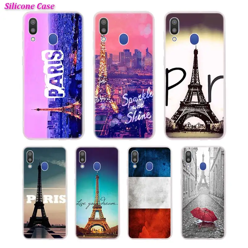 

Silicone Phone Case French flag Culture Eiffel Tower Printing for Samsung Galaxy A70 A50 A40 A30 Cases Cover