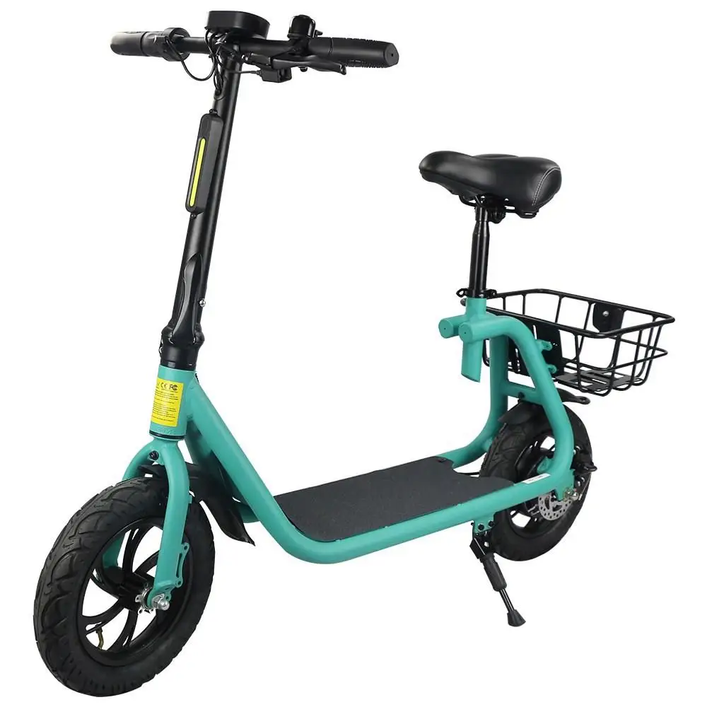 Discount [Europe STOCK]Eswing M11 Folding Electric Scooter Double disc  Brake E Scooter 10AH 350W 25km/h 30KM 12 inch tire Free seat 17