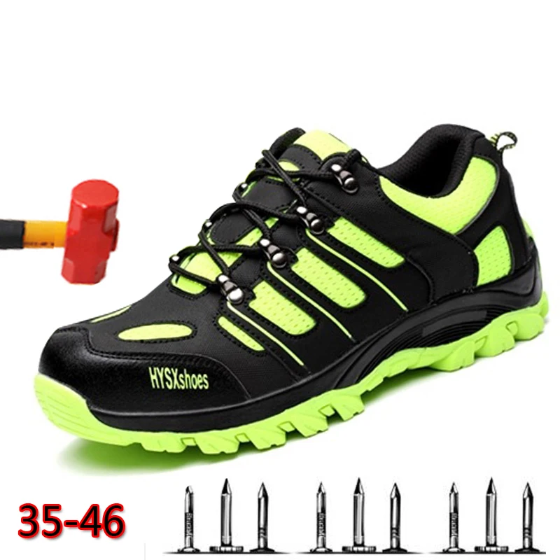 2019 men woman Couple Work shoes Couple Breathable lace-up Steel Toe Anti-smashing anti-piercing Casual safety Boots insulation