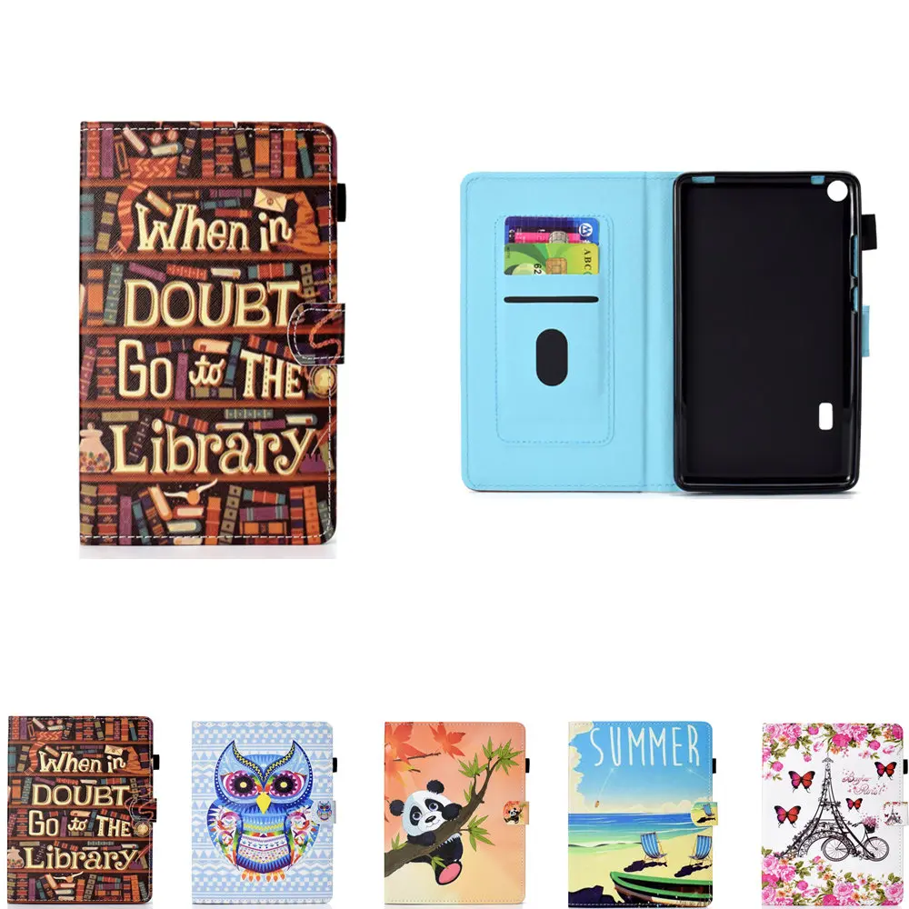 

Print Shockproof Stand Cover PU Leather Funda Case For Huawei MediaPad T3 7 Wifi version 7.0 inch BG2-W09 Tablet TPU Back Shell